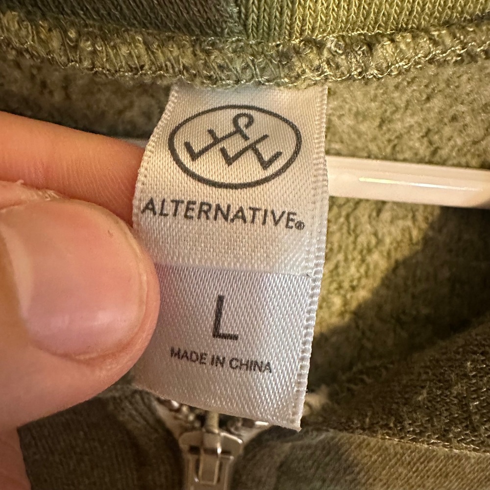 Alternative Chris Stapleton Hoodie Mens L Green Camo Zip Up Outdoor Concert - Picture 3 of 5